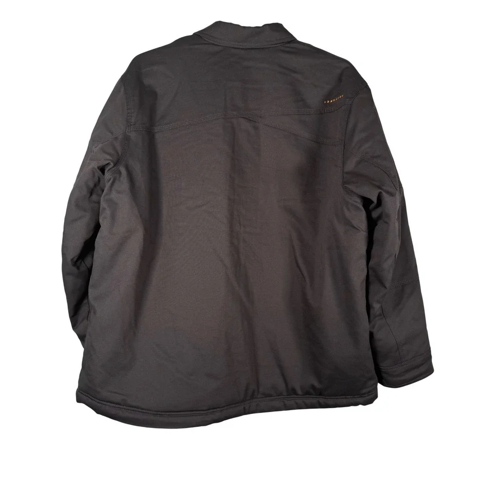 Ariat Rebar DuraCanvas Sherpa Lined Coat Mens XL Tall Iron Grey Work Jacket New